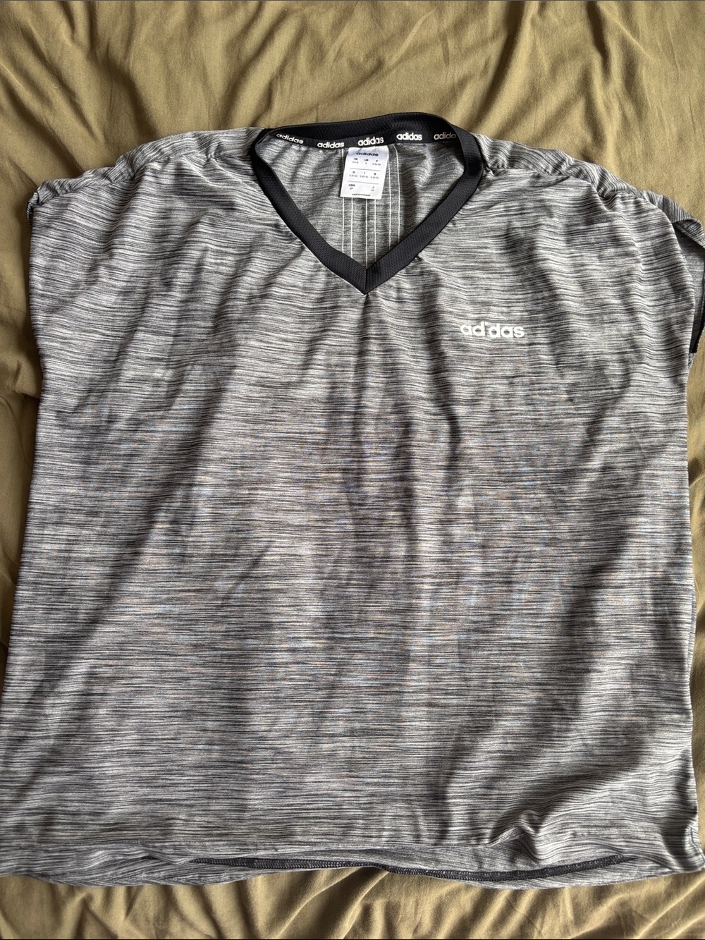 adidas climalite Gray and Black Athletic Tee